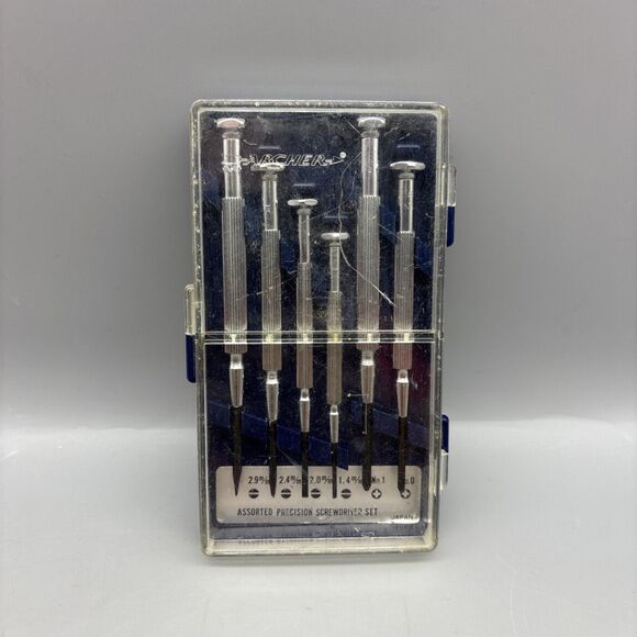 Archer Assorted Precision Screwdriver Set Of 6 Different Size In Case Multi Use - Picture 1 of 10